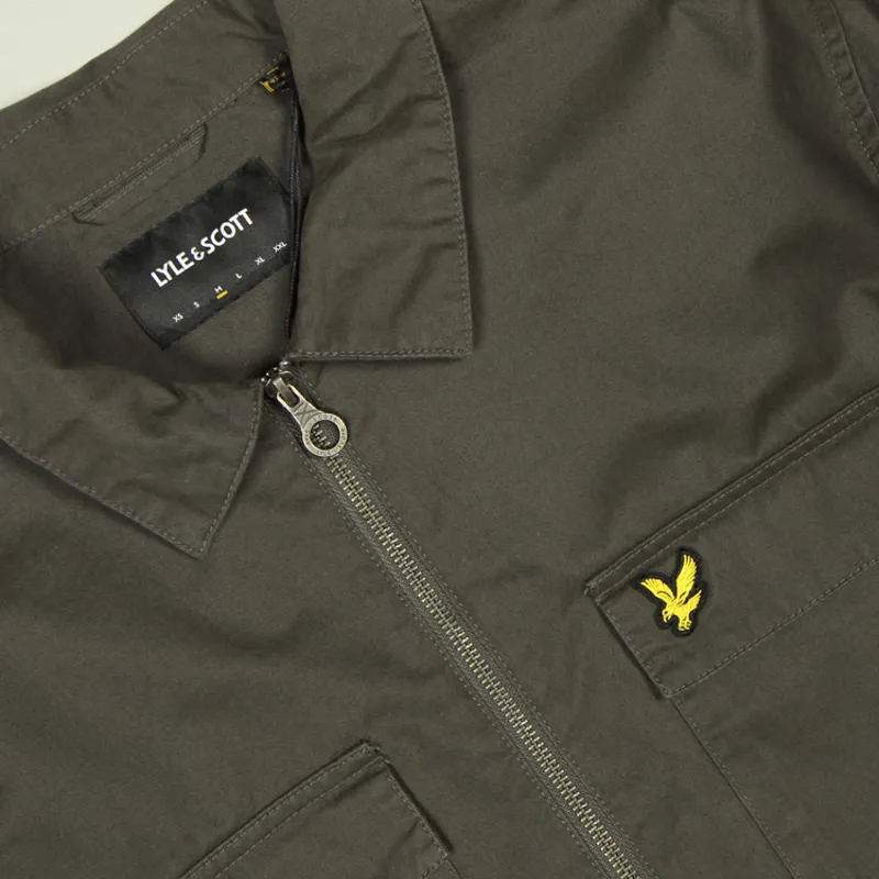 Lyle and Scott Cotton Twill Overshirt - Gunmetal-1